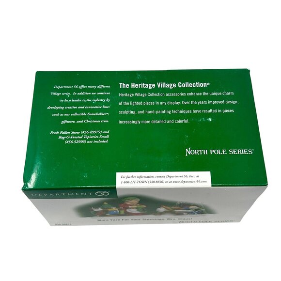 Department 56 - North Pole - "More Yarn For Your Stockings Mrs. Claus!" Vintage - Picture 8 of 9